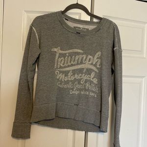 Lucky Brand XS Triumph motorcycles sweatshirt